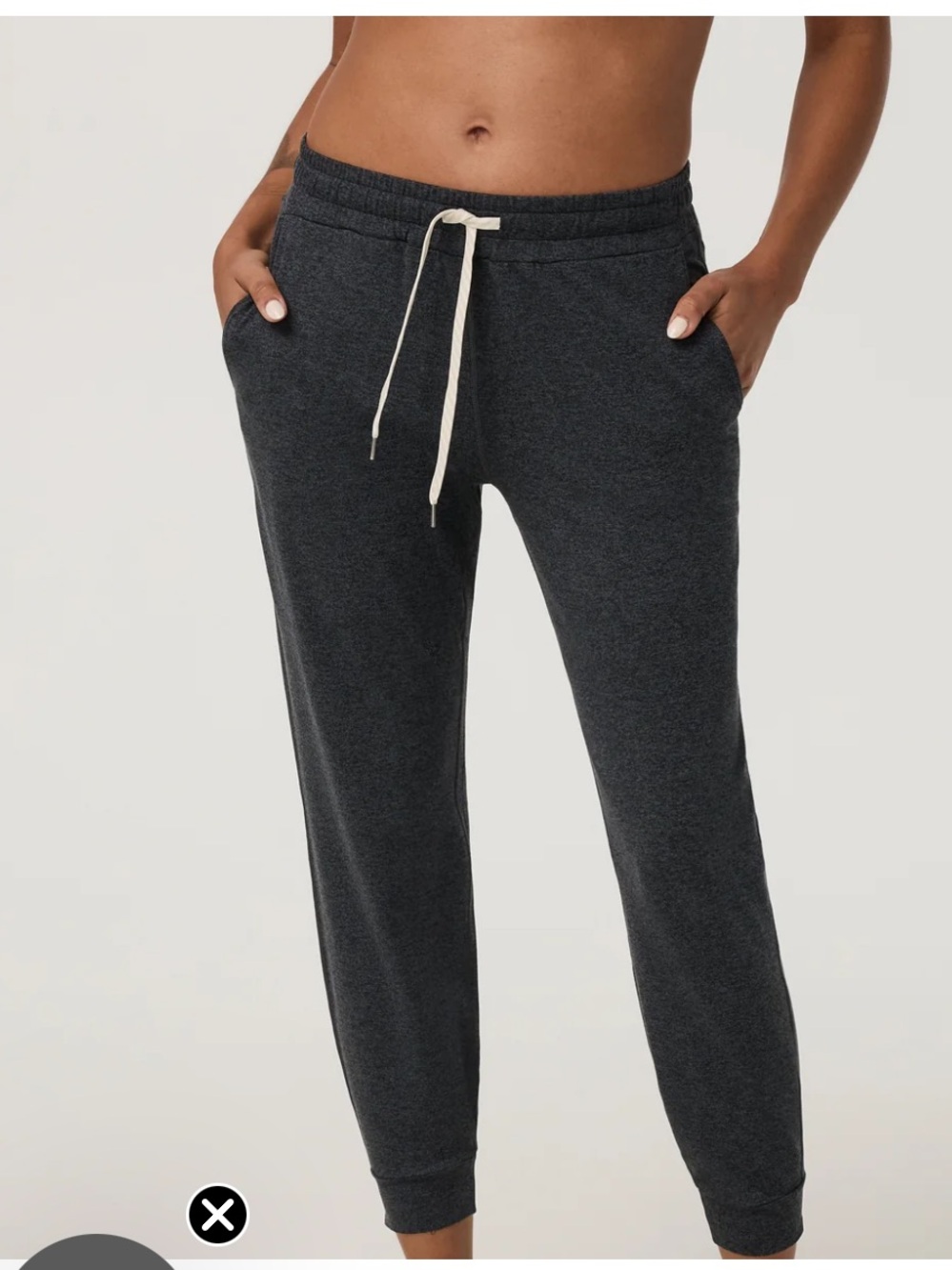 Vuori Performance Joggers Heathered Black Women's XS Sweatpants Soft Dream Knit